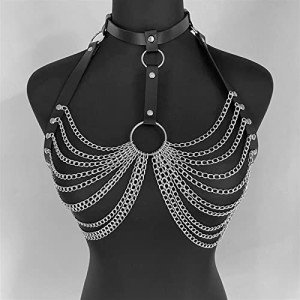 Chic Leather Cage Bra for Women’s Lingerie