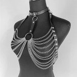 Chic Leather Cage Bra for Women’s Lingerie