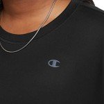 Champion Women's Tshirt, Classic Sport, Moisture-Wicking Tshirt Athletic Top for Women Plus, Black Reflective C Logo, 2X