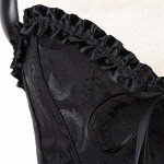 Black Lace Up Bustier Corset Top for Women