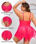 Avidlove Plus Size Mesh Lace Lingerie Top