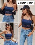 Avidlove Women's Navy Blue Lace Spaghetti Tank Top