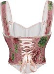 Pink Floral Women's Corset Top - Size 16