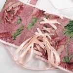 Pink Floral Women's Corset Top - Size 16