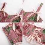 Pink Floral Women's Corset Top - Size 16