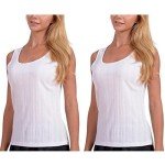 Patricia Women's Soft Cotton Cami Tank Tops - 2 Pack