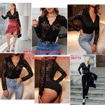 Avidlove Women's Long Sleeve Lace Bodysuit