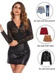 Avidlove Women's Long Sleeve Lace Bodysuit