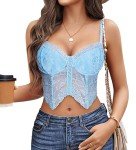 Avidlove Lace Bralette Top - Light Blue