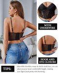 Avidlove Women’s V Neck Lace Bralette Crop Top