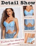 Avidlove Lace Bralette Top - Light Blue