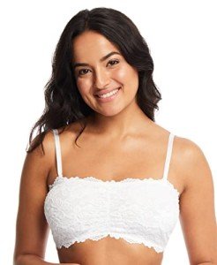 Jenny Jen Women's Adjustable Bandeau Bra in White