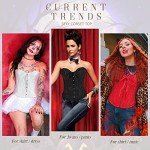 White Lace Up Overbust Corset Top for Women