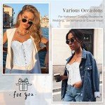 White Lace Up Overbust Corset Top for Women
