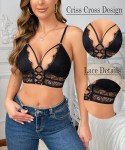 Buitifo Women's Criss Cross Lace Cami Bra