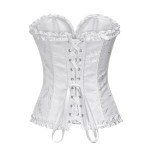 White Lace Corset Top for Women