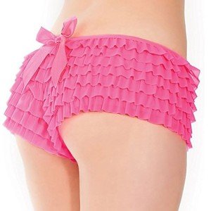 Hot Pink Ruffle Boyshorts for Plus Size Women