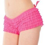 Hot Pink Ruffle Boyshorts for Plus Size Women