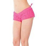 Hot Pink Ruffle Boyshorts for Plus Size Women