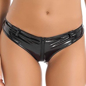 Moily Women's Shiny PVC Leather Dance Thongs