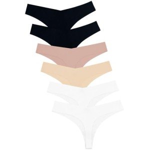 Dokeawo Women's Seamless Thong Underwear 8-Pack