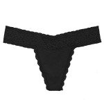 Pack of 6 Black Seamless Women's Thong Panties