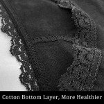 Pack of 6 Black Seamless Women's Thong Panties