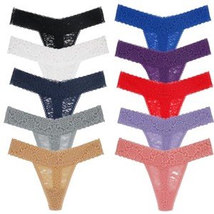 Yuamose 10-Pack Sexy Lace Thong Underwear Set