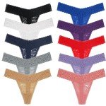Yuamose 10-Pack Sexy Lace Thong Underwear Set