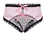 Lace Bowknot Hipster Panties in Pink