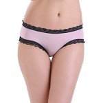 Lace Bowknot Hipster Panties in Pink