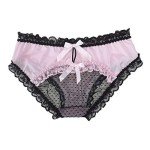 Lace Bowknot Hipster Panties in Pink