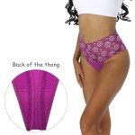 6 Pack High Waist Lace Thongs for Women