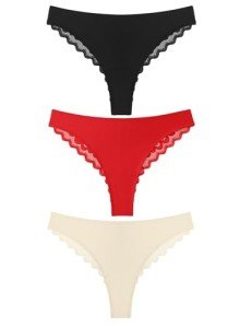 Avidlove Women's Lace Tanga Underwear 3-Pack