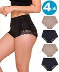 Barbra Women's Tummy Control Briefs - 4 Pack
