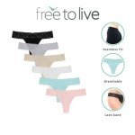 6 Pack Women’s Lace Thongs - Cheeky & Comfy