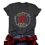 RANLUP Women's Guns N' Roses Tee Shirt Summer Short Sleeve Cute Graphic Loose Tees Tops