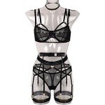 Black See-Through Lingerie Set for Women
