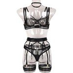Black See-Through Lingerie Set for Women