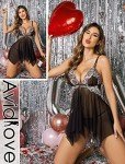 Avidlove Lace V Neck Babydoll Chemise for Women