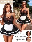 Avidlove Sexy Black Maid Lingerie Set (Large)