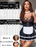 Avidlove Sexy Black Maid Lingerie Set (Large)