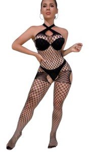 Sexy Mesh Bodysuit for Women - Black Lingerie