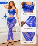 RSLOVE Women's Sexy Fishnet Lingerie Bodystocking