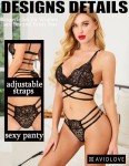 Avidlove Black Women's Lingerie Bralette Set