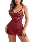 Avidlove Lace Babydoll Chemise & Thong Set