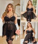 Avidlove Plus Size Floral Lingerie Set for Women