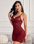 Avidlove Lace Babydoll Chemise & Thong Set