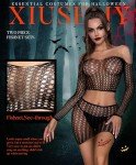 Sexy Black Fishnet Lingerie Set for Women