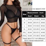 Avidlove Black Mesh Lingerie Set for Women